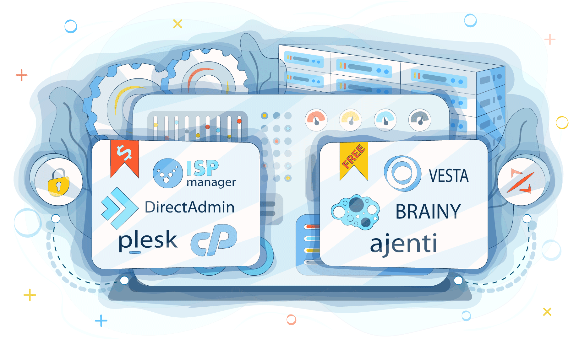 Server control panels: paid and free solutions